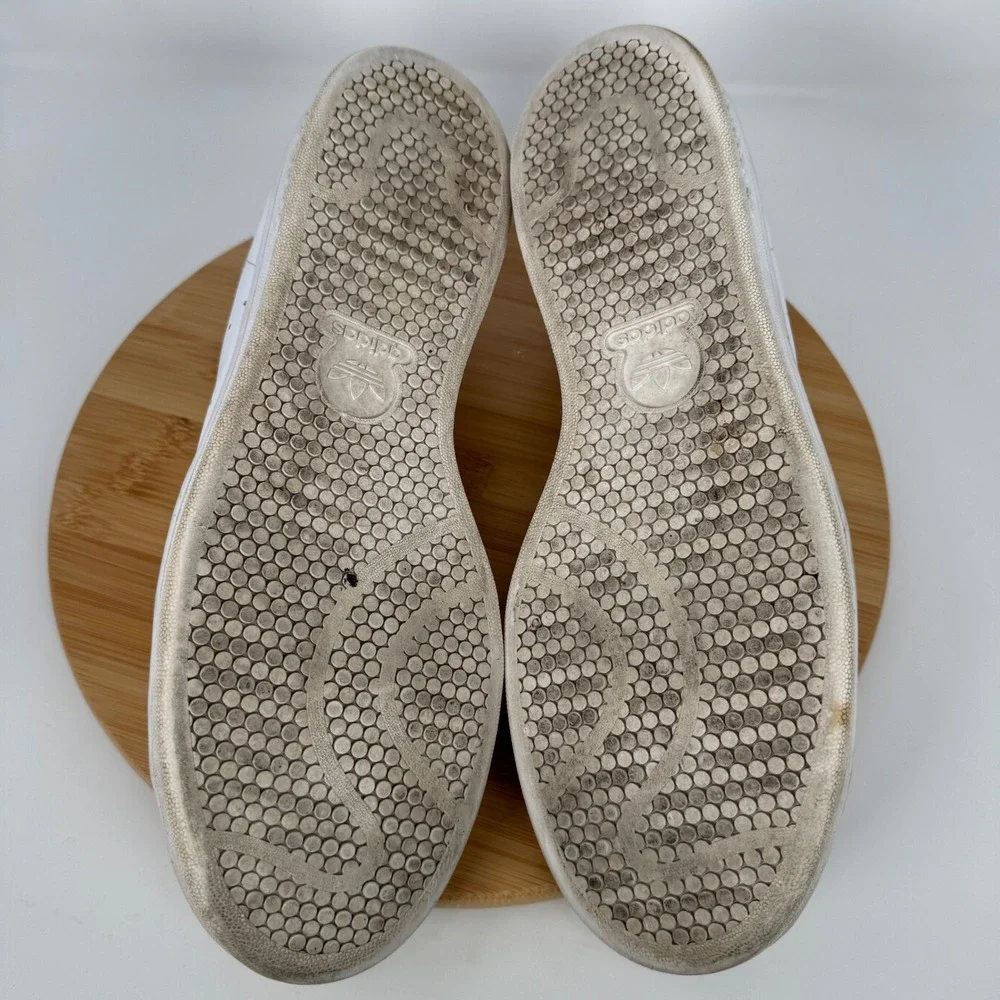 Adidas Stan Smith Men's White Navy Leather Low‎ Top Sneakers Size 13